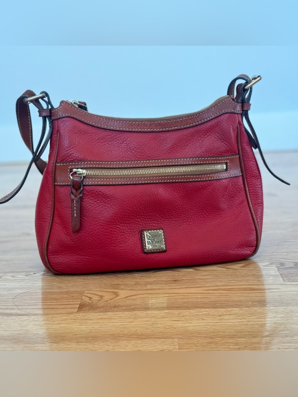Beautiful Dooney & Bourke Red Leather Shoulder Bag